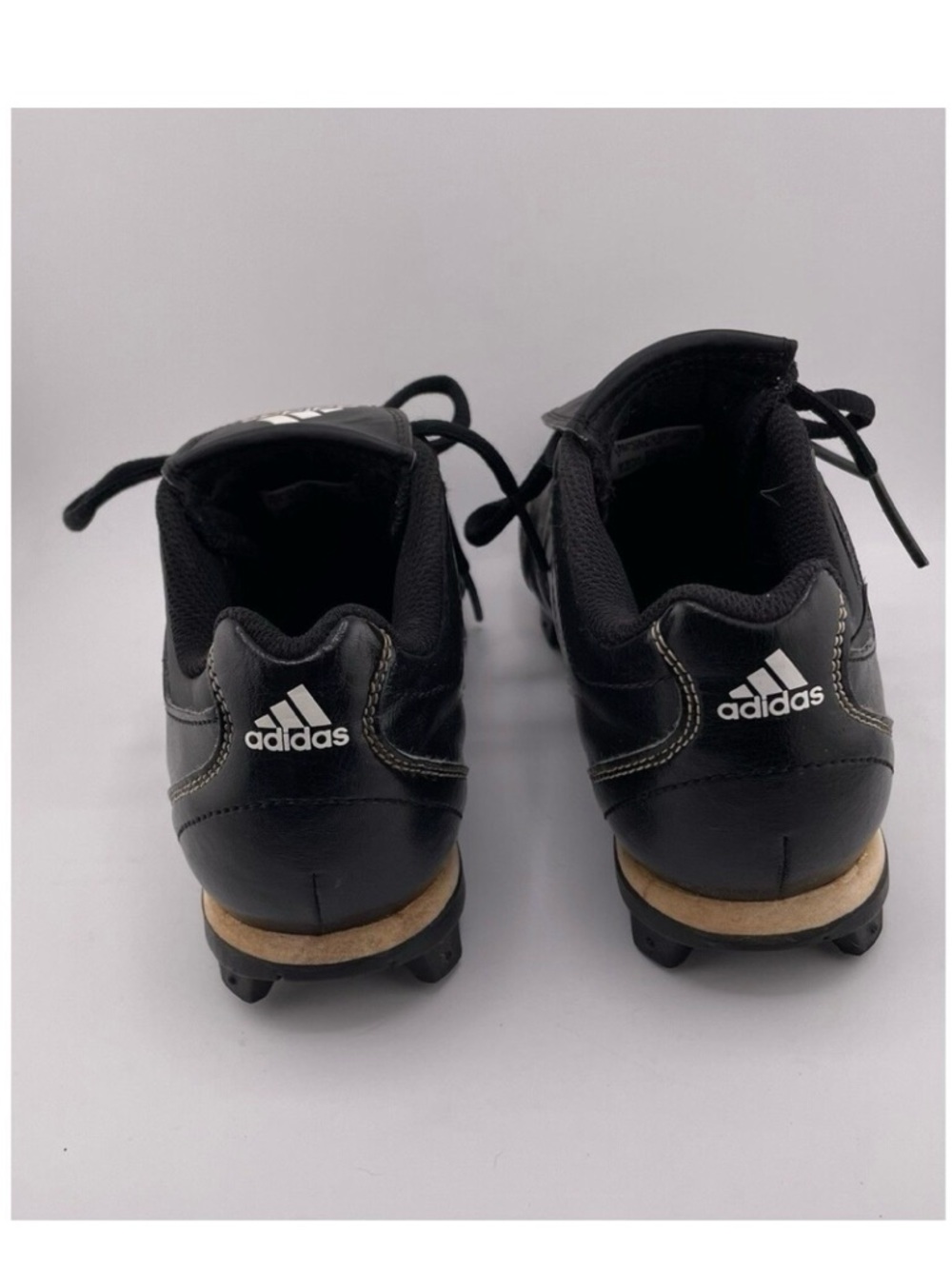 Adidas Baseball Cleats Youth Size 1 Black Change Up MD 2 K Color Inserts - Picture 4 of 9